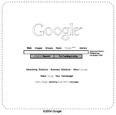 Google Homepage Design Patent